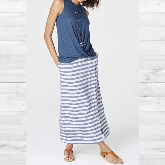 J. Jill Dresses & Skirts - J. Jill Love Linen Side Button Maxi Skirt